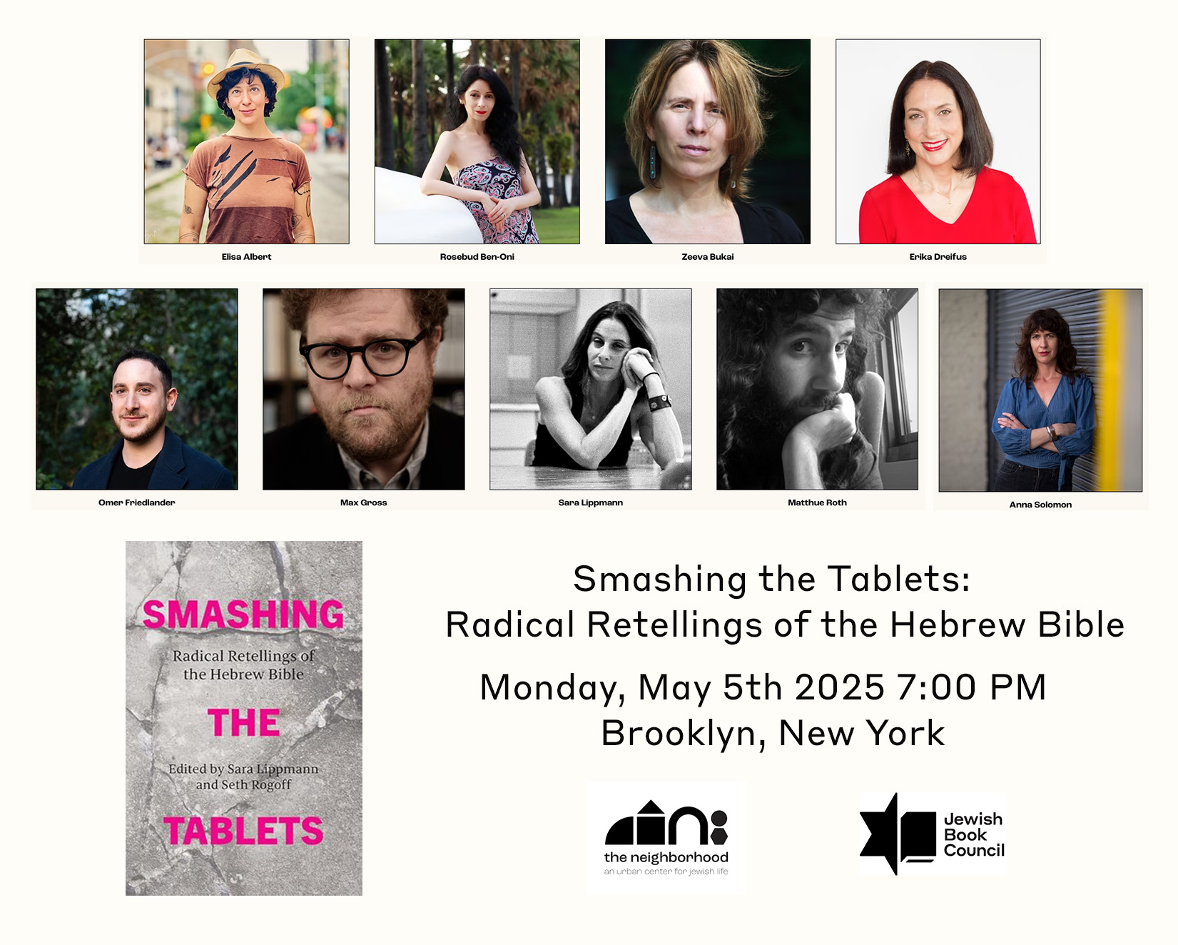 Jewish Book Council and The Neighborhood Shattered Tablets Event
