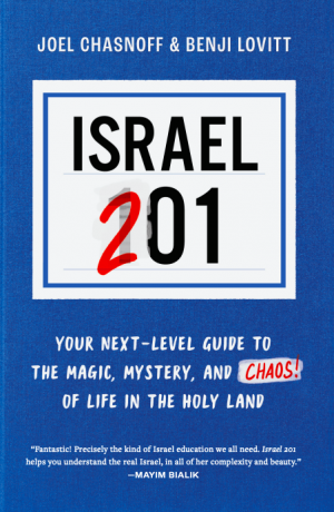 Cover of Israel 201: Your Next-Level Guide to the Magic, Mystery, and Chaos of Life in the Holy Land