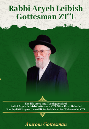 Cover of Rabbi Aryeh Leibish Gottesman ZT"L: The Life Story and Torah Gestalt of Rabbi Aryeh Leibish Gottesman ZT l Nitra Rosh Hakolel